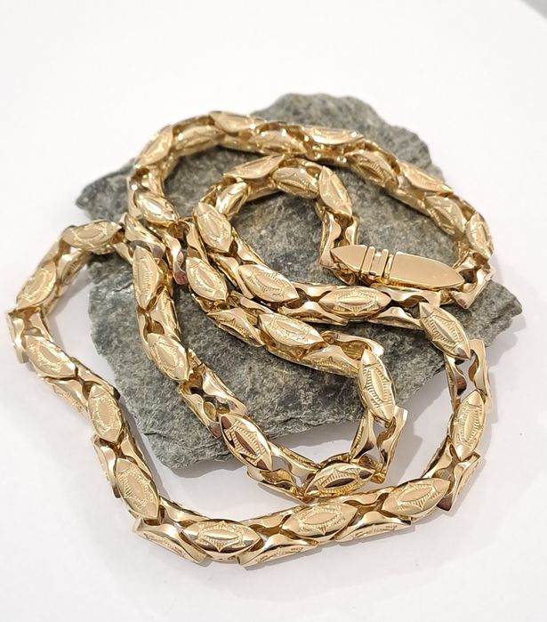 Złoty Łańcuszek 585 Splot Cartier Okrągły 65 cm Nowy 345 zł/1g