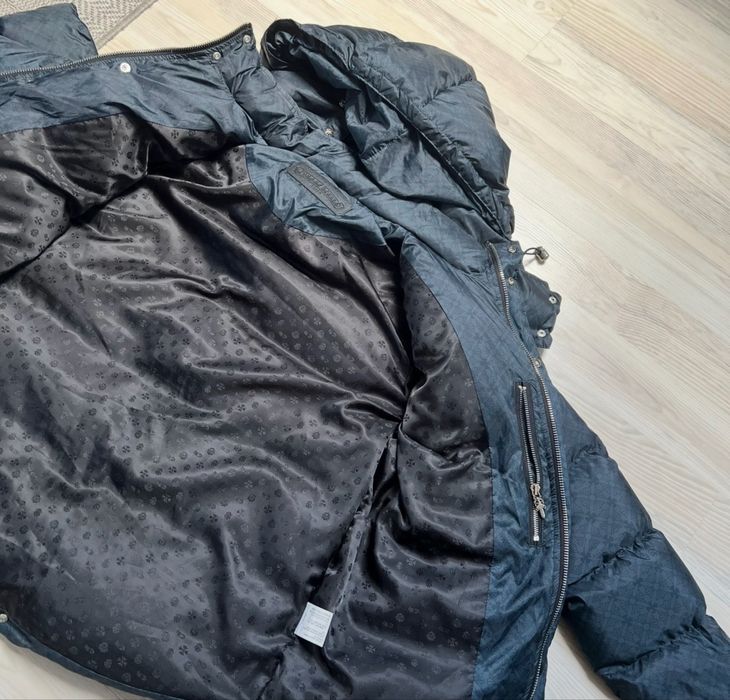 Kurtka puffer chrome hearts designer vintage jacket czarna black