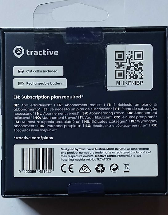 Lokalizator GPS dla kotów Tractive GPS CAT Mini*nowy fabrycznie