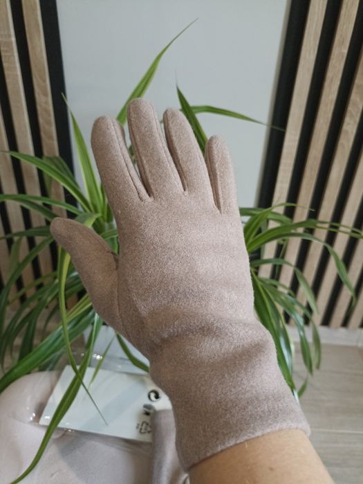 Rękawiczki beżowe/fango