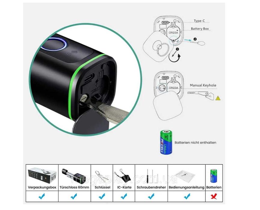 Смарт замок циліндр AVATTO Smart Lock Cylinder