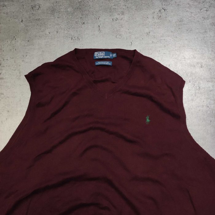 MĘSKA Elegancka Kamizelka Sweter PIMA Bawełna Polo Ralph Lauren Logo