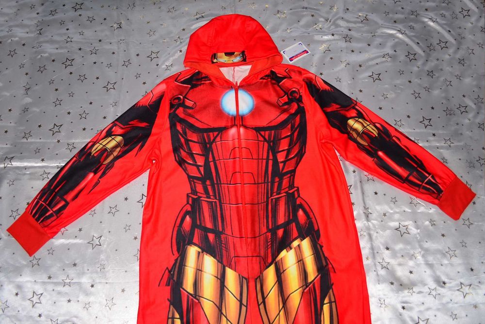 Новый кигуруми с капюшоном Marvel Железный человек пижама слип большой