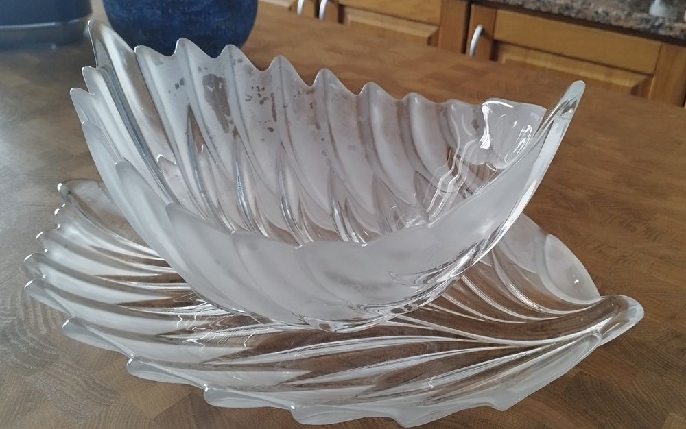 Fruteira com travessa em vidro