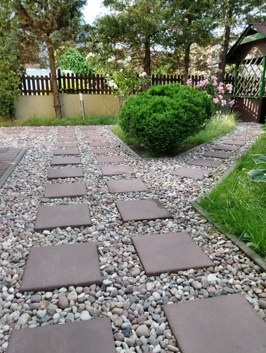 Żwir płukany drenaż ogrody grys granitowy dalmatyńczyk kruszywa drogow