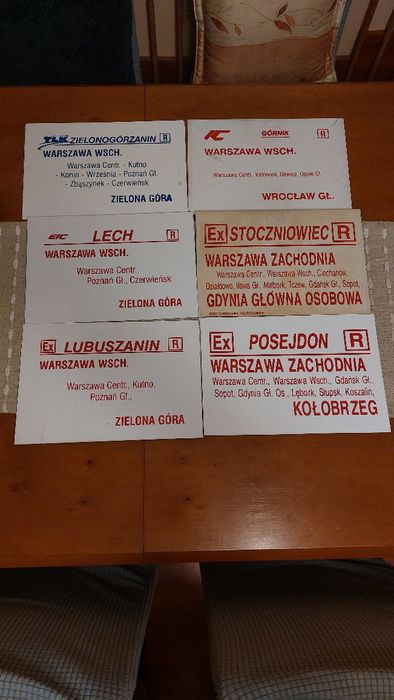 Stare tablice kierunkowe/relacyjne pkp TLK/IC/Ex/EIC