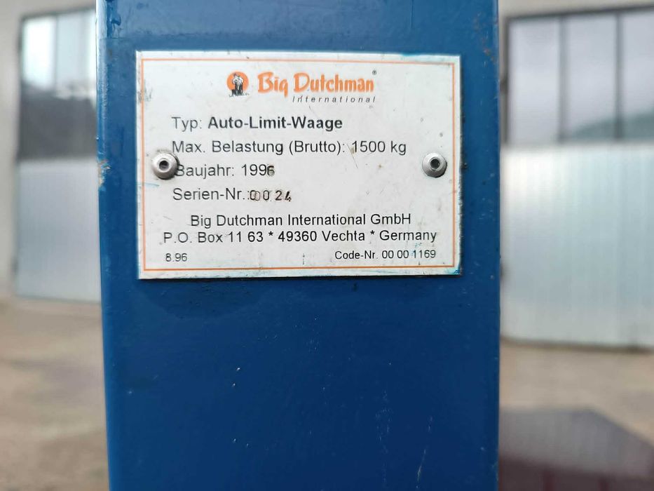 Waga Big Dutchman 1500 kg