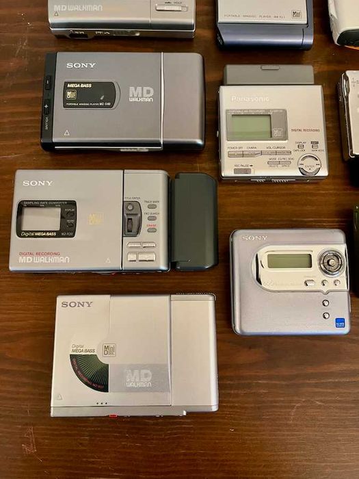 Conjunto Minidisc (MD) Sony, JVC, Panasonic, discos