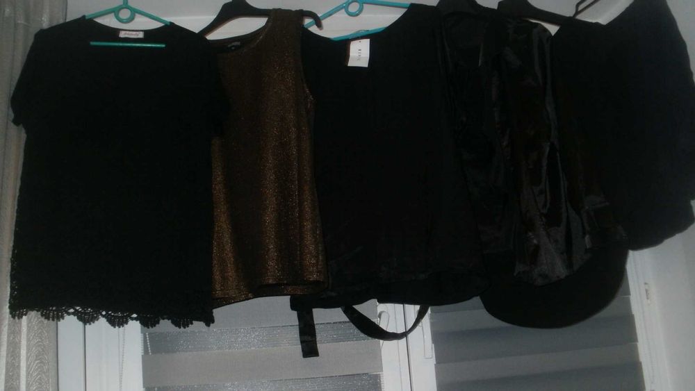 Zestaw ciemnych ubrań damskich S/M/L -m.in. Nike, Mango- mega paka