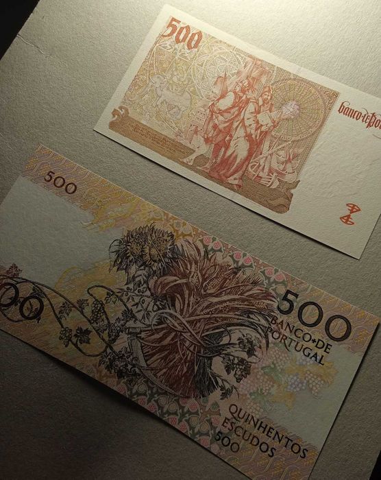 Colecção de 4 Notas 500 escudos - Portes Grátis