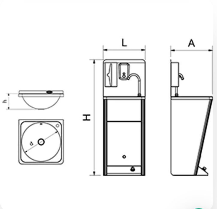 Lava-maos / lavatório INOX