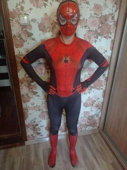 карнавальный костюм человек паук аниматор косплей до 165 см