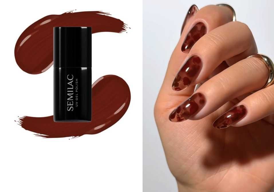 Semilac 942 Jelly Cola Lakier hybrydowy do paznokci karmelowy brąz 7ml