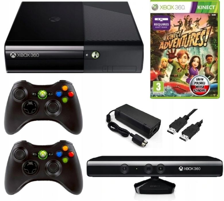 Xbox 360+ dwa pady dysk 500 GB Kinect +gry