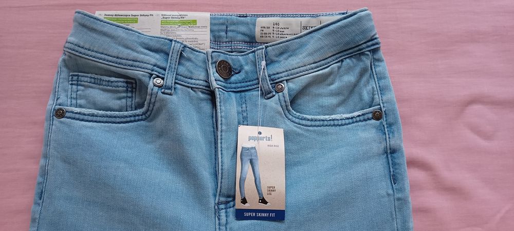 Jeansy dziewczęce 140 pepperts NOWE
