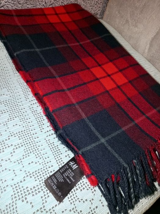 Шарф H&M у клітинку | 100% акрил теплий та м'який