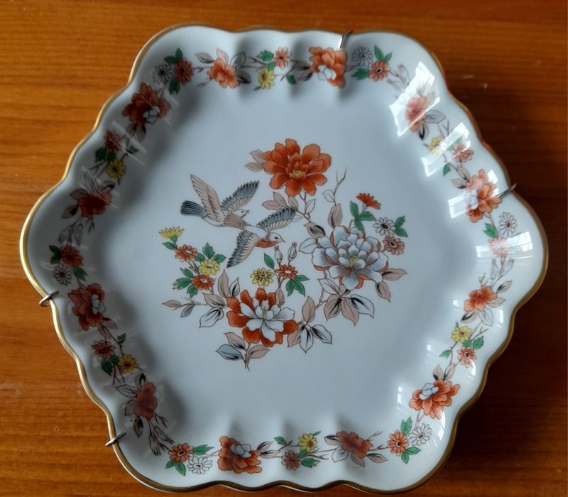 Pratos decoração vista alegre orla pintada a ouro