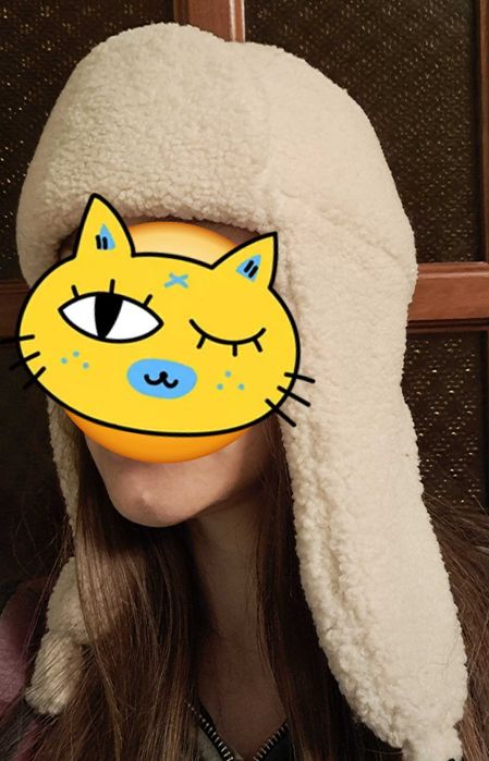 Вушанка ушанка барашек тедди молочный цвет флис на кнопочках