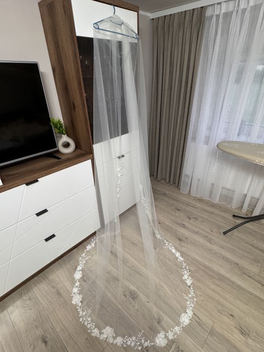 Welon katedralny kwiaty 3D 2,5m
