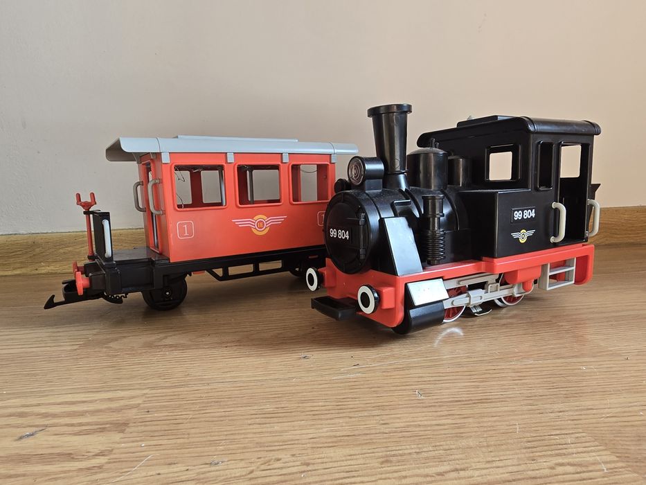 Tanio jak nowa kolejka parowoz plus wagon playmobil
