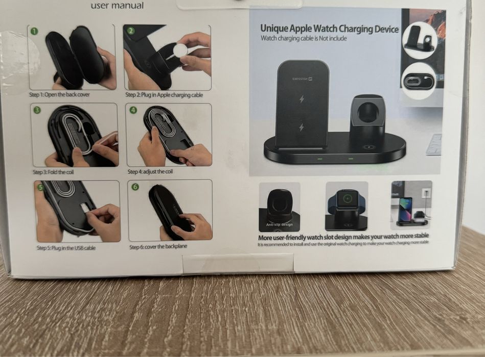 Carregador wireless stand 3 em 1