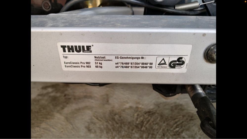 Okazja Bagażnik na haka na  4 rowery firmy THULE EUROCLASSIC PRO 903