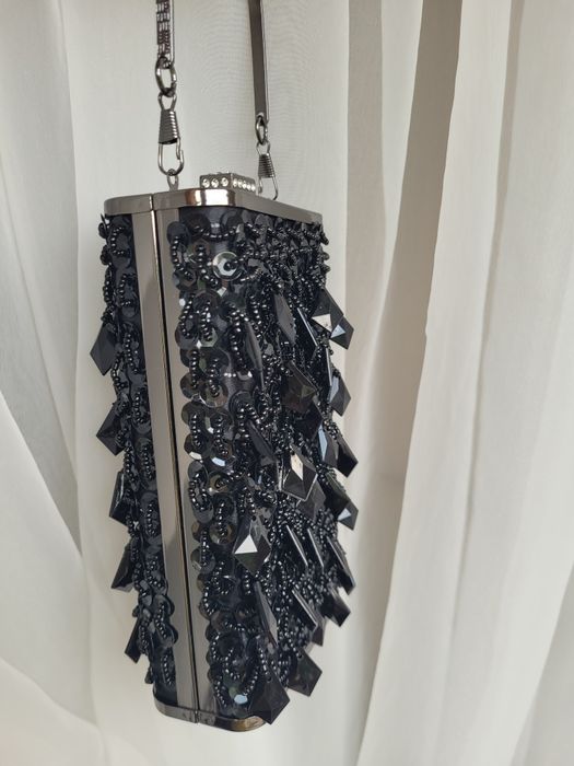 Torebka wieczorowa, czarna