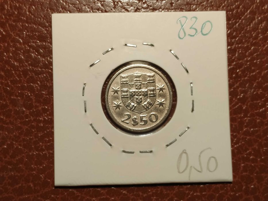830 moeda de 2,5 escudos de 1964 (Barcos) - Portugal