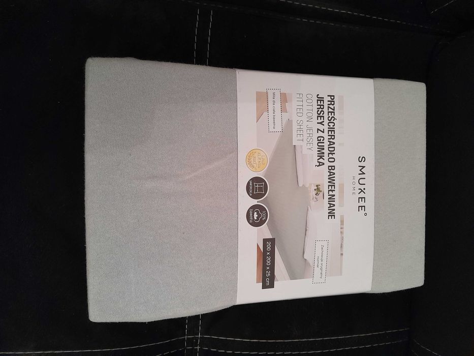 prześcieradło bawełniane z gumka nowe 200x200