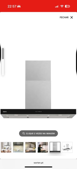 Exaustor de Parede CIARRA CBCS9102 90cm 650m3/h