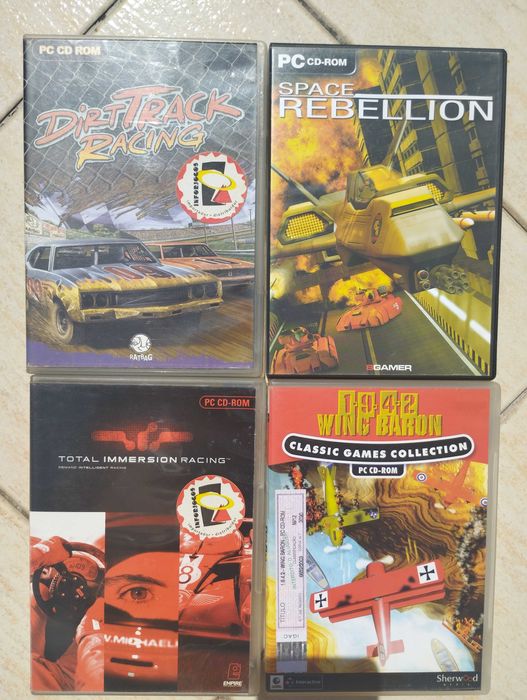 Lote 4 Jogos PC Originais Clássicos (Dirt Track, Total Immersion)