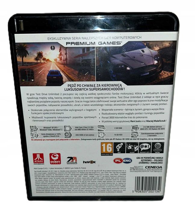 Test Drive Unlimited 2 II TDU 2 BOX PL