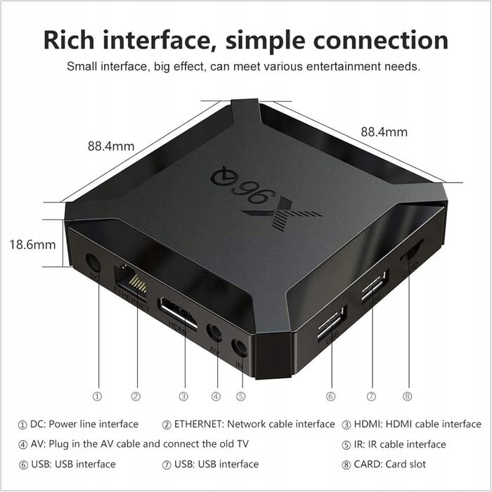 X96Q Smart TV Box Android 10.0 4K Allwinner H313 4K dekoder H.265 HEVC