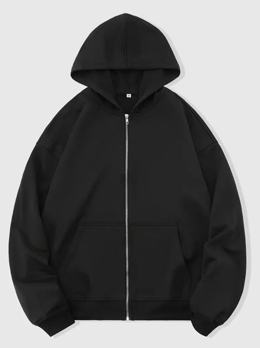 Зіп худі чорна на блискавці