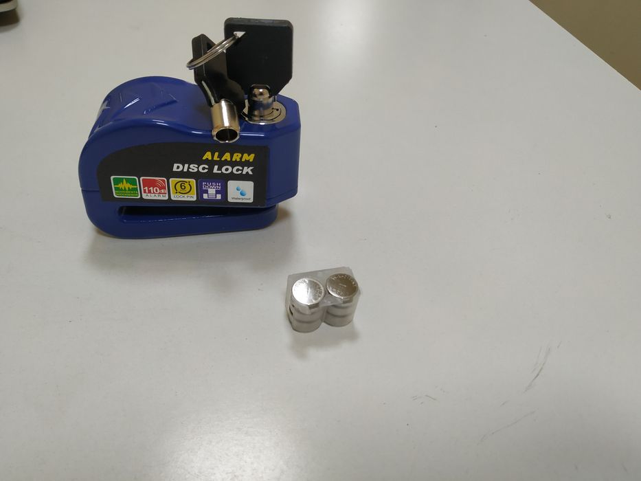Вело/мото протиугінний замок на гальмівний диск сигналізація