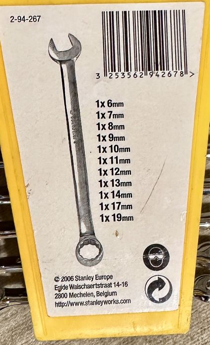 STANLEY 11 MM zestaw kluczy