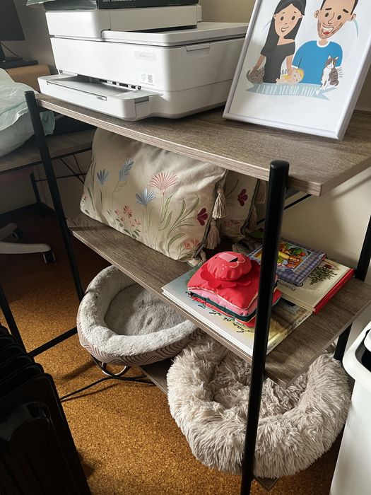 Estante JYSK VANDSBORG com 3 prateleiras – carvalho claro e preto