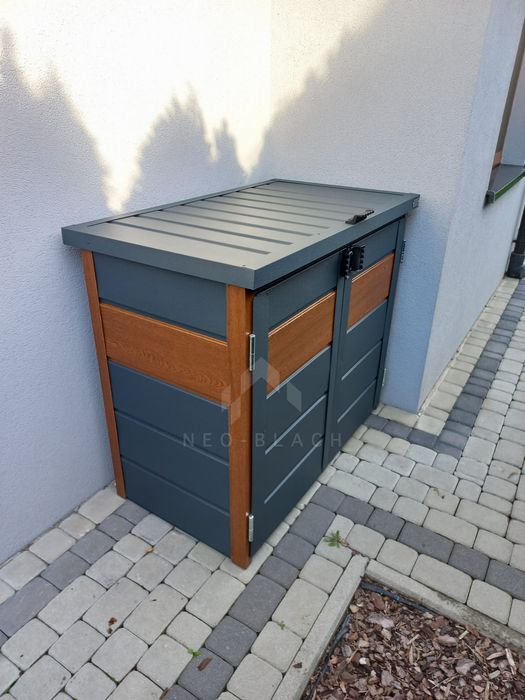 Zabudowa Koszy Na Śmieci Wiata Śmietnikowa 120X65X110 Cm 2X120L Nb221