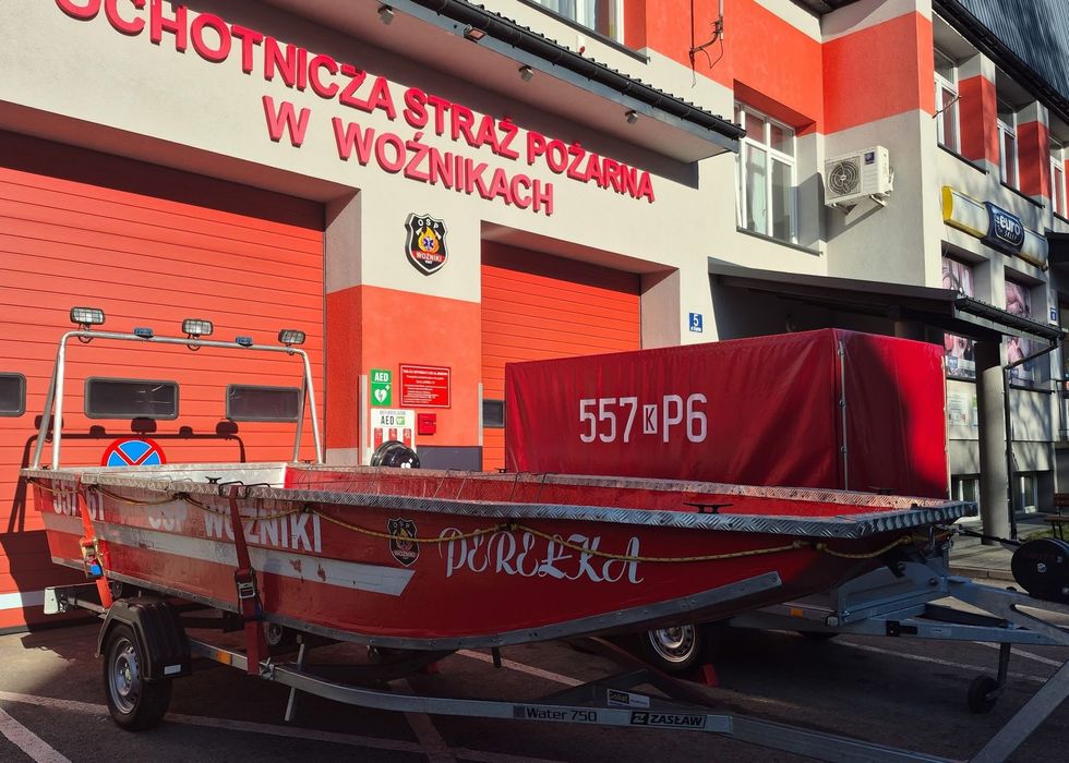Łódź płaskodenna ratownicza straż pożarna OSP ŁS-76