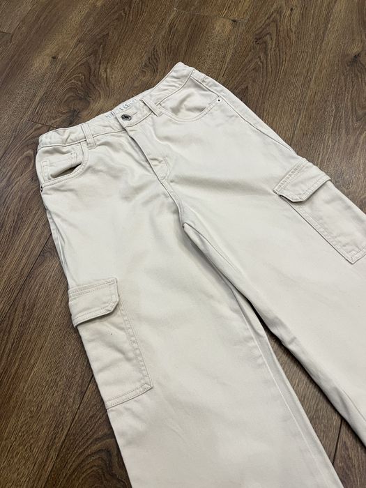 Джинси широкі карго дитячі 146см