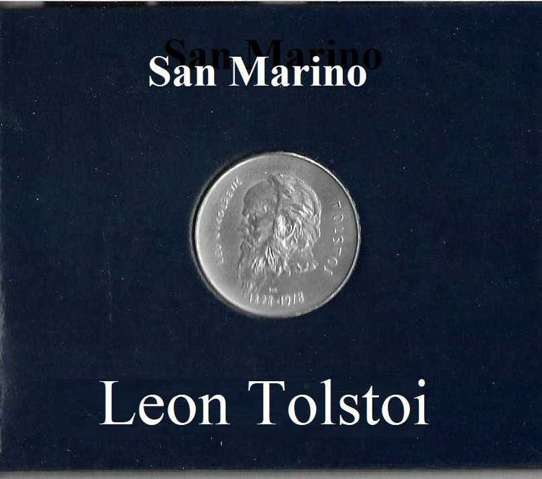 San Marino - - - "Leon Tolstoi" - - - - - Moeda de Prata
