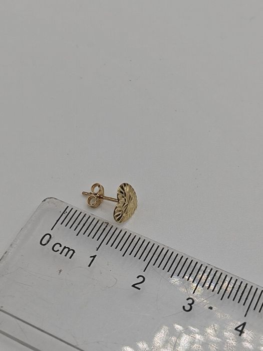 Złote kolczyki serduszka diamentowane pr585