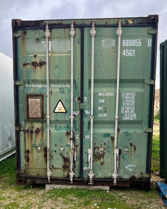 Contentor Marítimo 12 Metros Altura Extra (40 pés HC)