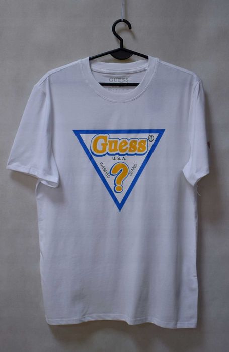 T-Shirt Męski Biały Logo Rozmiar XS *Guess*