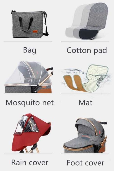 Carrinho de bebé 3 EM 1 Trio FÁCIL DE DOBRAR