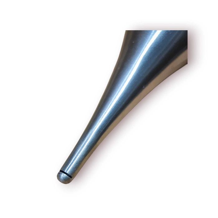 Funil metálico “Patented” c/ filtro interno – aço inox vintage