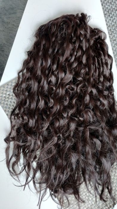 Włosy Toper kręcony ciemny brąz