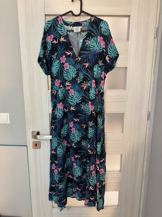 Sukienka długa Monstera GREYSE rozmiar M + opaska