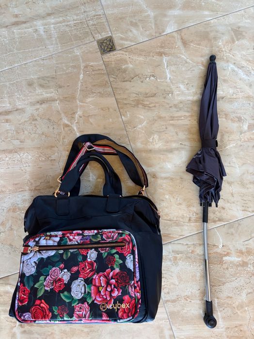Zestaw Cybex Priam 2w1 Spring Blossom Light + MAXI Zestaw Akcesoriów