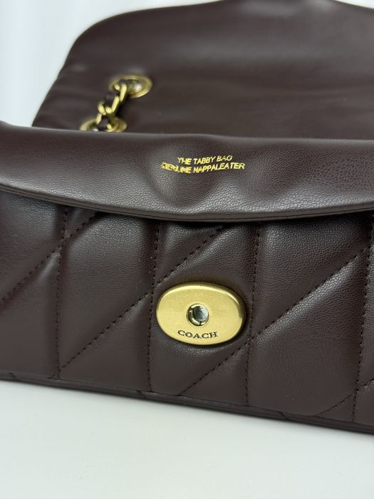 Женская сумка coach tabby original шоколадний колір